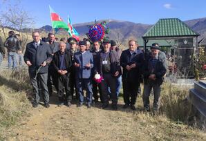 Gədəbəydə şəhid  Rzayev Hüseyn Aslan oğlunun məzarı ziyarət edilib FOTOLAR