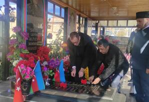 Novoivanovka  kəndində şəhid Məmməd Əliyevin məzarı ziyarət edilib FOTOLAR