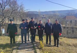 Novoivanovka  kəndində şəhid Məmməd Əliyevin məzarı ziyarət edilib FOTOLAR