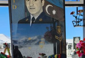 Gədəbəydə şəhid Əli Rzayevin məzarı ziyarət edilib FOTOLAR