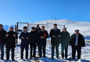 Gədəbəydə şəhid Əli Rzayevin məzarı ziyarət edilib FOTOLAR