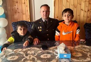 Polislər şəhid ailələrini ziyarət etdilər - Masallıda