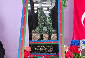 Fərzalı kəndində Elmət Suleymanovun məzarı ziyarət olunub FOTOLAR