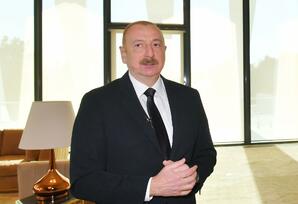 Azərbaycan Prezidenti İlham Əliyev “Euronews” televiziyasına müsahibə verib - FOTO