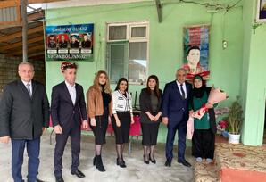 Xocavənddə şəhid anaları və xanımları evlərində ziyarət olunub