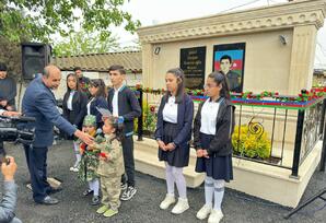 I Qarabağ müharibəsi şəhidinin anım günündə xatirəsi yad edildi - FOTO
