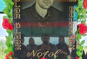 Gədəbəydə şəhid Quliyev Nofəl İlham oğlunun məzarı ziyarət edilib FOTOLAR