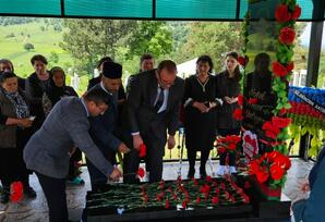 Gədəbəydə şəhid Quliyev Nofəl İlham oğlunun məzarı ziyarət edilib FOTOLAR