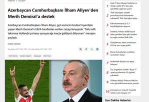 Azərbaycan Prezidentinin Türkiyə yığmasına dəstəyi qardaş ölkə mediasının diqqət mərkəzində olub - FOTOLAR 