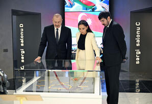 Prezident Azərbaycanın üçrəngli Bayrağını ucaldıb  - FOTOLAR