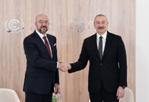 İlham Əliyev Avropa İttifaqı Şurasının Prezidenti ilə görüşüb - YENİLƏNİB - FOTO