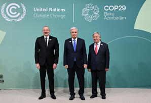 Bakıda COP29-un Liderlər Sammitinin iştirakçılarının qarşılanma mərasimi keçirilib - YENİLƏNİB - FOTOLAR