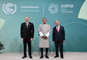 Bakıda COP29-un Liderlər Sammitinin iştirakçılarının qarşılanma mərasimi keçirilib - YENİLƏNİB - FOTOLAR