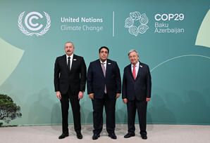 Bakıda COP29-un Liderlər Sammitinin iştirakçılarının qarşılanma mərasimi keçirilib - YENİLƏNİB - FOTOLAR