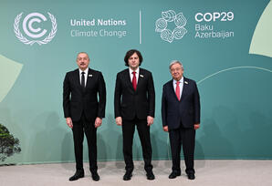 Bakıda COP29-un Liderlər Sammitinin iştirakçılarının qarşılanma mərasimi keçirilib - YENİLƏNİB - FOTOLAR