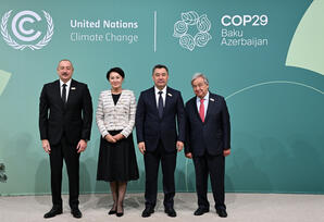 Bakıda COP29-un Liderlər Sammitinin iştirakçılarının qarşılanma mərasimi keçirilib - YENİLƏNİB - FOTOLAR