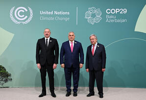 Bakıda COP29-un Liderlər Sammitinin iştirakçılarının qarşılanma mərasimi keçirilib - YENİLƏNİB - FOTOLAR