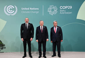 Bakıda COP29-un Liderlər Sammitinin iştirakçılarının qarşılanma mərasimi keçirilib - YENİLƏNİB - FOTOLAR