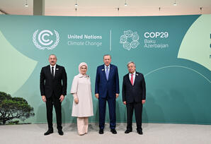 Bakıda COP29-un Liderlər Sammitinin iştirakçılarının qarşılanma mərasimi keçirilib - YENİLƏNİB - FOTOLAR