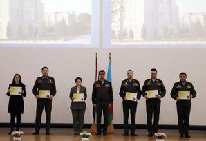 Hərbi İdarəetmə İnstitutunda buraxılış mərasimi olub - FOTO 