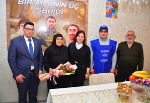 Ağstafada şəhid ailələri ziyarət olunub