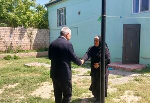 Qobustan rayonunun Cəyirli kəndindən olan Şəhid Elxan Məmmədovun ailəsini ziyarət edilib