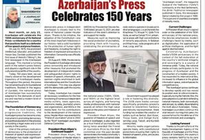 Milli Mətbuatın 150 illik yubileyi ilə bağlı yazı ABŞ və Hindistan mediasında FOTO