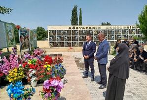 Ağstafa rayonunda vətən müharibəsi şəhidi  Mahmud Əhmədovun doğum günündə xatirəsi anılıb