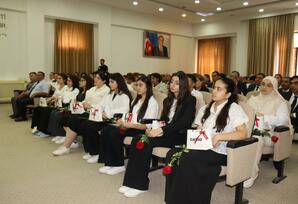 Samuxda ali məktəblərə yüksək balla daxil olan tələbələrlə görüş keçirilib