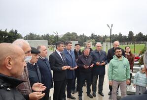 44 günlük Vətən müharibəsi şəhidi əsgər Xəyal Balakişiyevin doğum günündə məzarı ziyarət olunub