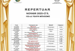 Milli Dram Teatrının noyabr repertuarı açıqlanıb - FOTO