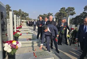 Hərbi Memorial Məzarlıqda şəhidlərimizin məzarları ziyarət olunub