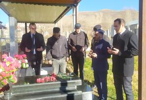 Şəhidin məzarı ziyarət olundu, ruhuna dualar oxundu