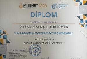 Mədəniyyət Nazirliyi “MilliNet 2025” müsabiqəsinin qalibləri sırasında yer alıb