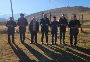 Şəhidin məzarı ziyarət olundu, ruhuna dualar oxundu