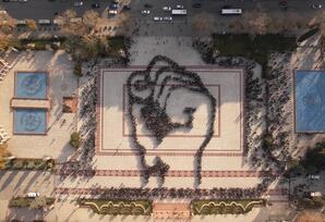 Gəncədə “Dəmir yumruq və Sülh göyərçini” adlı fləşmob keçirilib