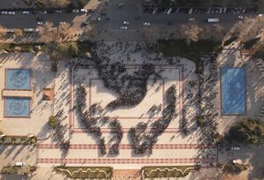 Gəncədə “Dəmir yumruq və Sülh göyərçini” adlı fləşmob keçirilib