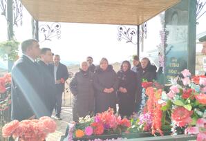 Ağstafa rayonunda Vətən müharibəsi şəhidi EtibarMəmmədovun ildönümündə xatirəsi anılıb