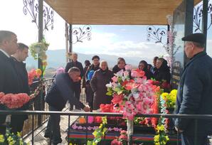 Ağstafa rayonunda Vətən müharibəsi şəhidi EtibarMəmmədovun ildönümündə xatirəsi anılıb