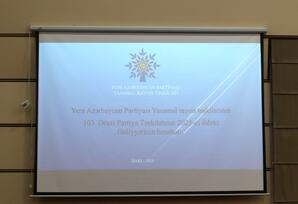 YAP Yasamal rayon təşkilatında “Konstitusiya və Suverenlik İli” çərçivəsində yekun tədbir keçirilib