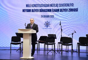 “Milli Konstitusiyadan mütləq suverenliyə: Heydər Əliyev dühasının İlham Əliyev zirvəsi” - FOTOLAR