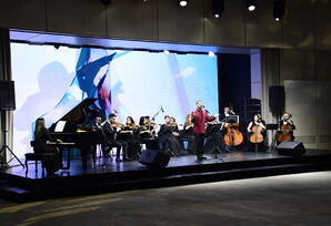 “Milli Konstitusiyadan mütləq suverenliyə: Heydər Əliyev dühasının İlham Əliyev zirvəsi” - FOTOLAR