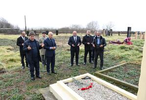 Masallının Həsənli ərazisində şəhid məzarları ziyarət edilib