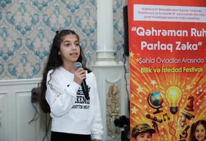 “Qəhrəman Ruh, Parlaq Zəka” – Şəhid övladları arasında Bilik və İstedad Festivalı keçirilib - FOTOLAR