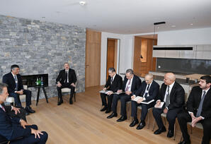 İlham Əliyev Davosda Braziliyanın “BTG Pactual” şirkətinin sədri ilə görüşüb