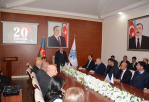 20 Yanvar faciəsinin 36-cı  ildönümünə həsr edilmiş tədbir keçirilib - FOTOLAR