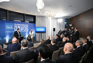 Prezident İlham Əliyev yanvarın 20-də Davosda “Euronews” televiziyasına müsahibə verib - YENİLƏNİB/FOTOLAR 