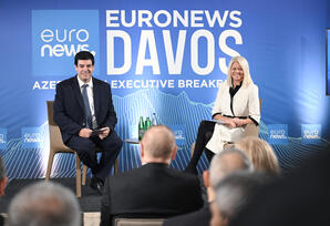 Prezident İlham Əliyev yanvarın 20-də Davosda “Euronews” televiziyasına müsahibə verib - YENİLƏNİB/FOTOLAR 