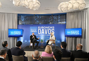 Prezident İlham Əliyev yanvarın 20-də Davosda “Euronews” televiziyasına müsahibə verib - YENİLƏNİB/FOTOLAR 