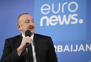 Prezident İlham Əliyev yanvarın 20-də Davosda “Euronews” televiziyasına müsahibə verib - YENİLƏNİB/FOTOLAR 